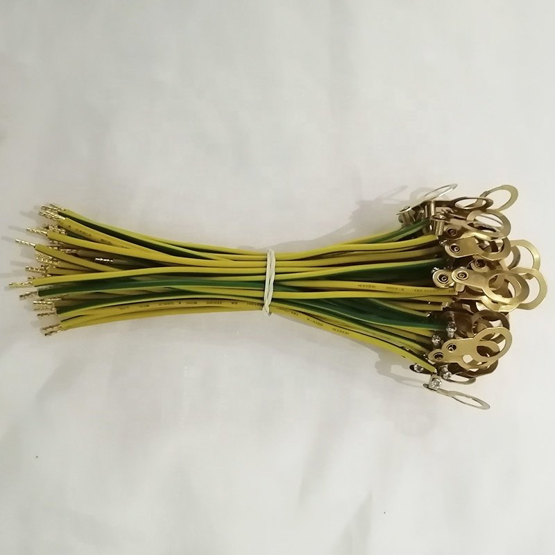 Electrical Wire 2.5mm2 Yellow Green Earth Cable 10.5mm Copper Connector Lugs Ground Wire Light Fixture