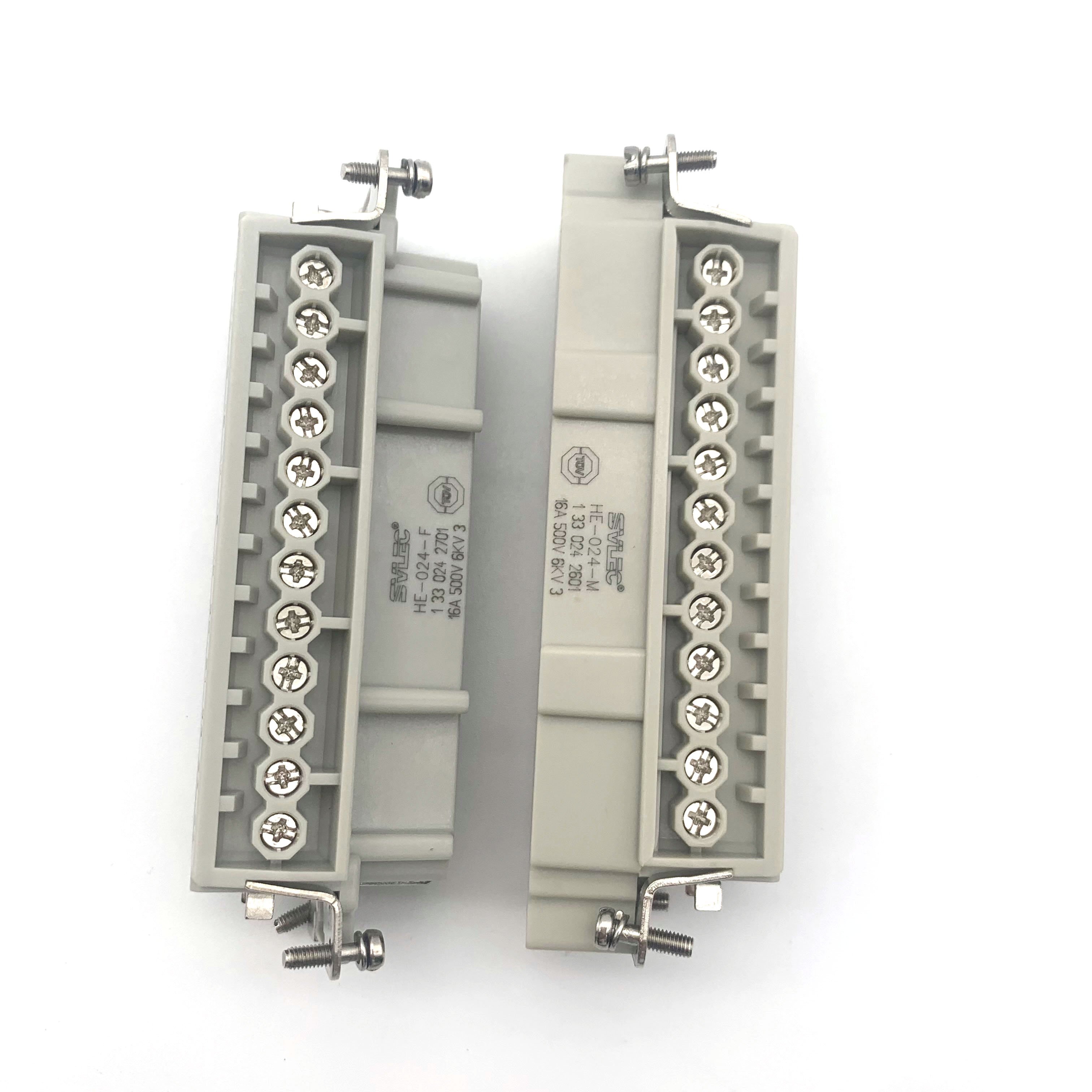 HE 500V heavy duty socket connector 24PIN male and female