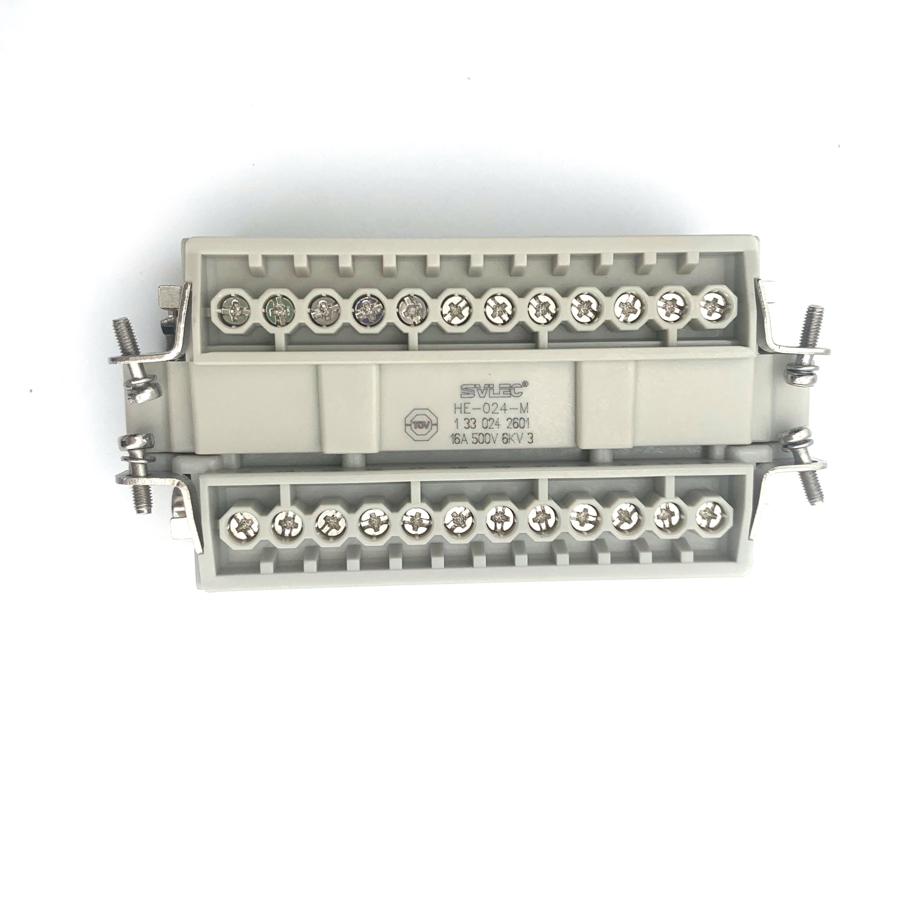 HE 500V heavy duty socket connector 24PIN male and female