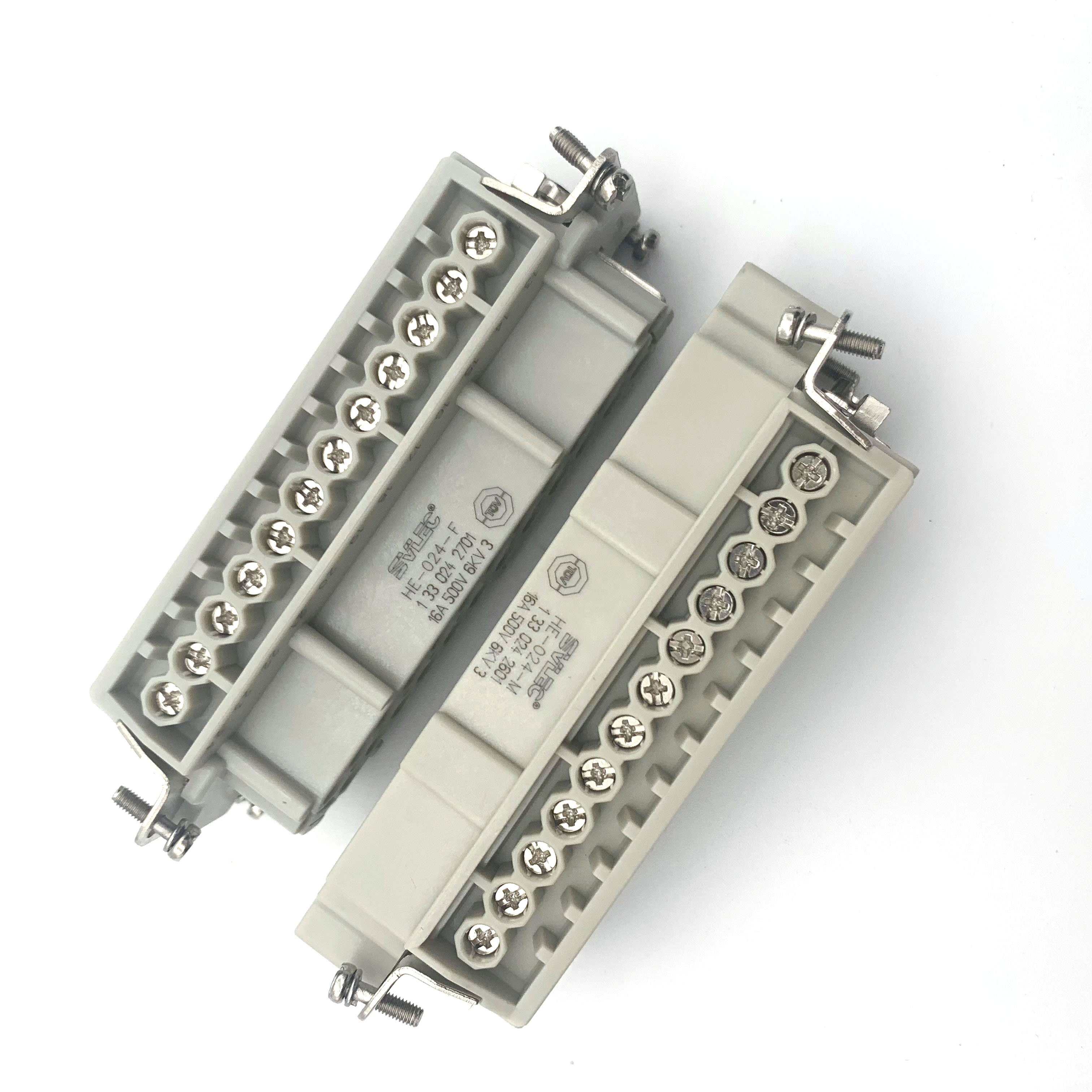 HE 500V heavy duty socket connector 24PIN male and female