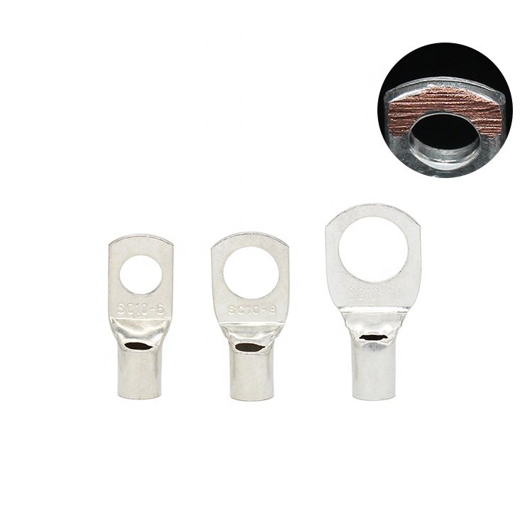 Copper Tube SC10-6 SC10-8 SC10-10 Automotive Terminals Non-Insulated Cable Lug Connectors Automotive Terminal