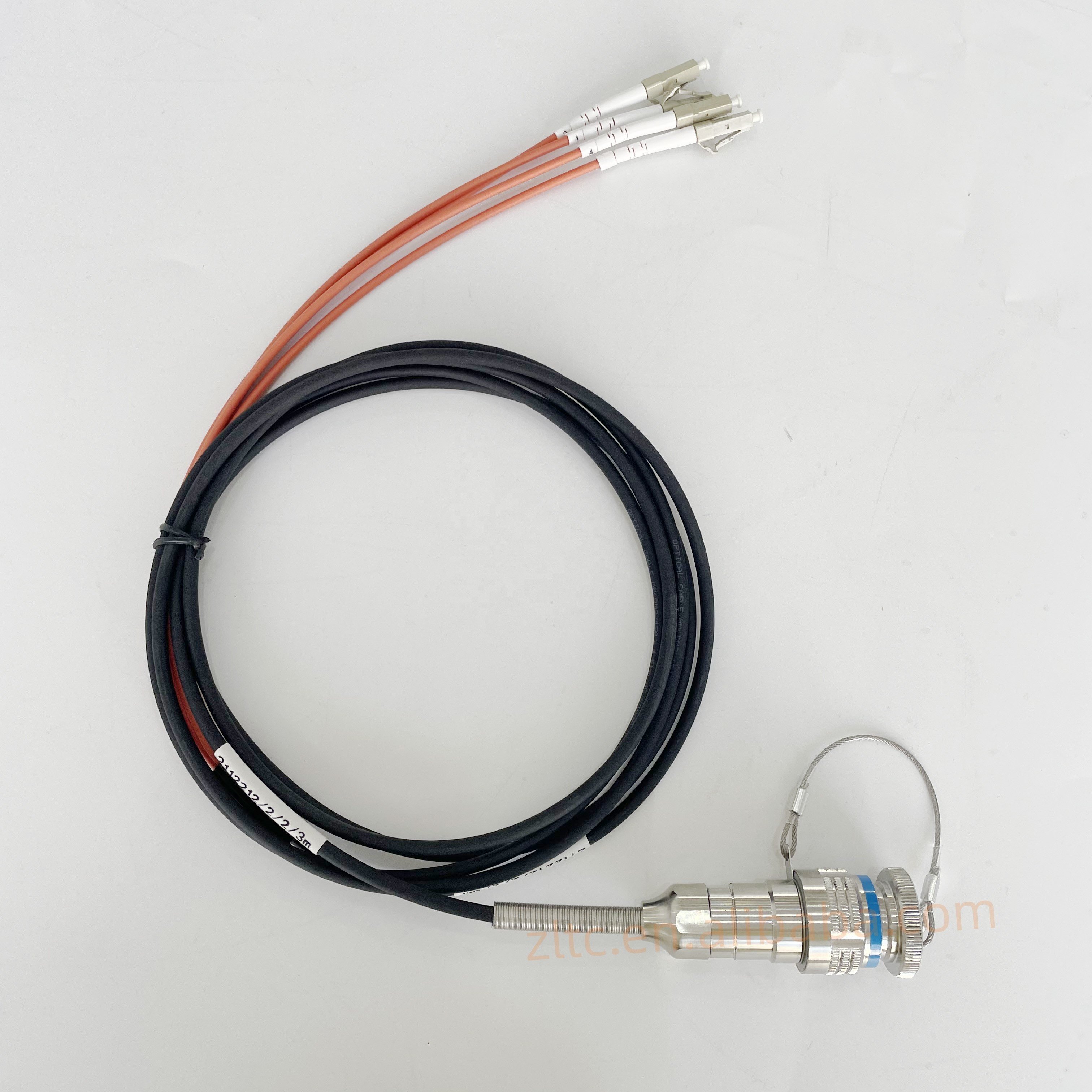 ZLTC D38999 YMF 4Cores single mode fiber connector YMF04P Plug and YMF04S Socket fiber optic cable Assembly