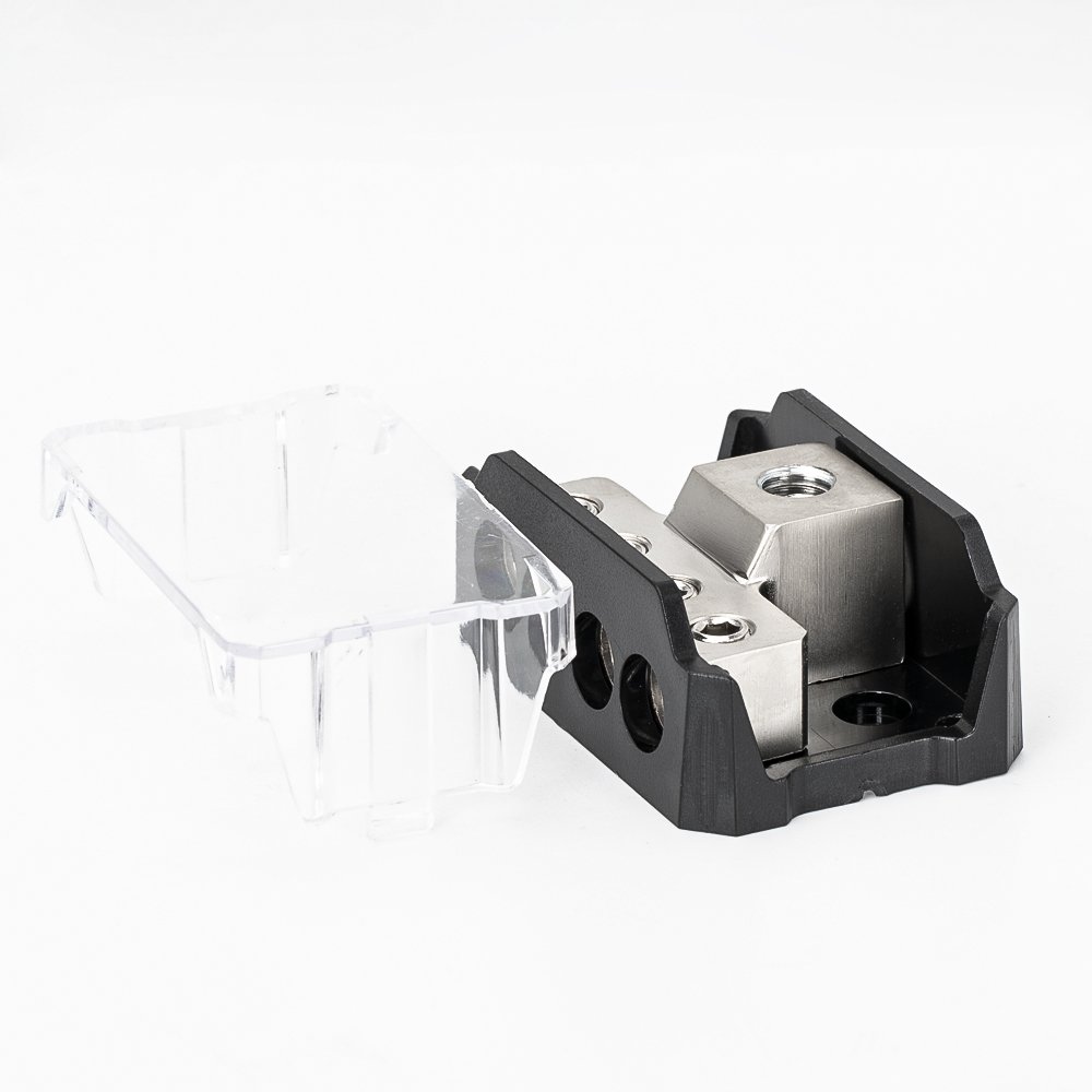 Daiertek 1/0 Gauge In To 4 Gauge Out Wire Connector Junction Box Platinum Series Car Audio Power Fuse Holder Distribution Block
