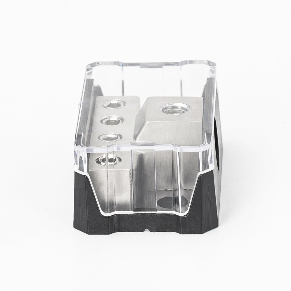 Daiertek 1/0 Gauge In To 4 Gauge Out Wire Connector Junction Box Platinum Series Car Audio Power Fuse Holder Distribution Block