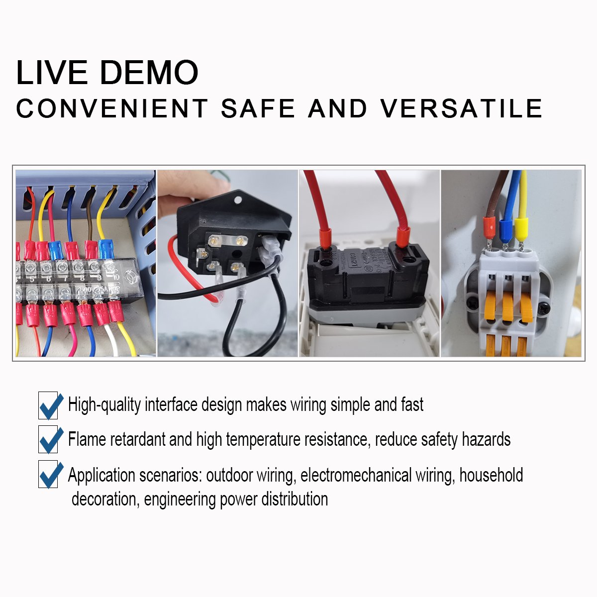 240 PCS/Boxed 22-10 AWG Insulated Bullet Butt Crimp Terminals Wire Cable Connector PVC Male Female Kit Splice Terminal Connector