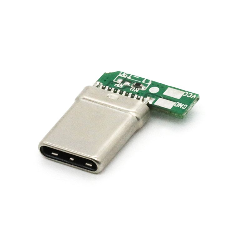 Affordable and durable high-quality USB Type C 16P Male Connector with right angle PCB usb type c connector male diy