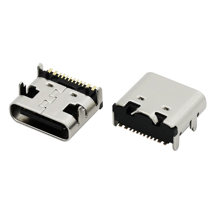 USB4105-GF-A-060 analogue Top mount reversible USB 3.1 C female receptacle pcb socket connector charging connector 16 pin