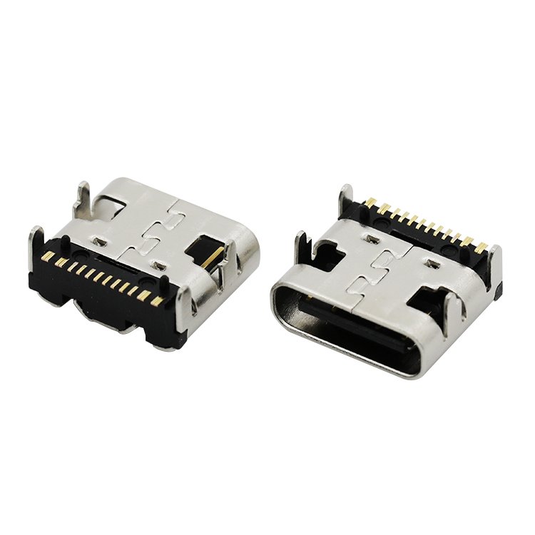USB4105-GF-A-060 analogue Top mount reversible USB 3.1 C female receptacle pcb socket connector charging connector 16 pin