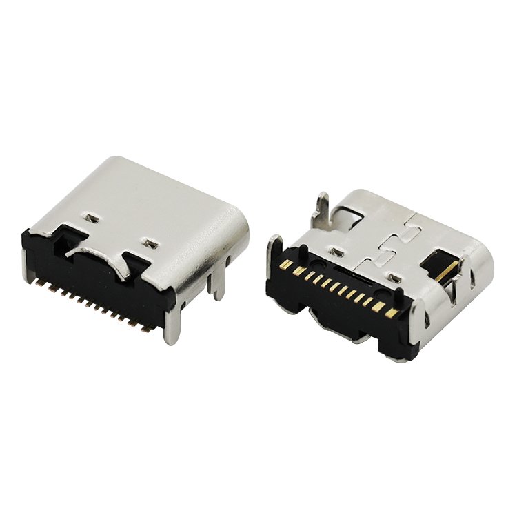 USB4105-GF-A-060 analogue Top mount reversible USB 3.1 C female receptacle pcb socket connector charging connector 16 pin
