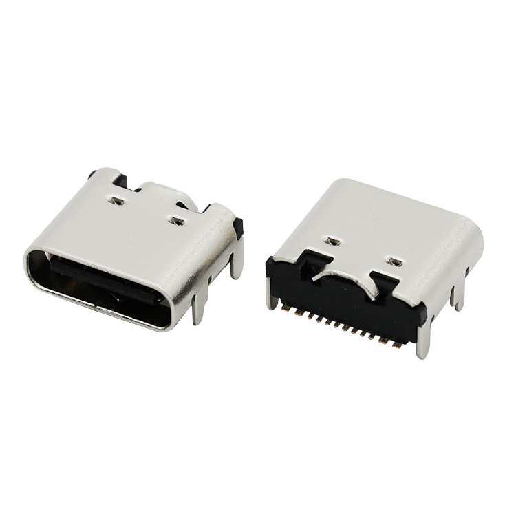 USB4105-GF-A-060 analogue Top mount reversible USB 3.1 C female receptacle pcb socket connector charging connector 16 pin