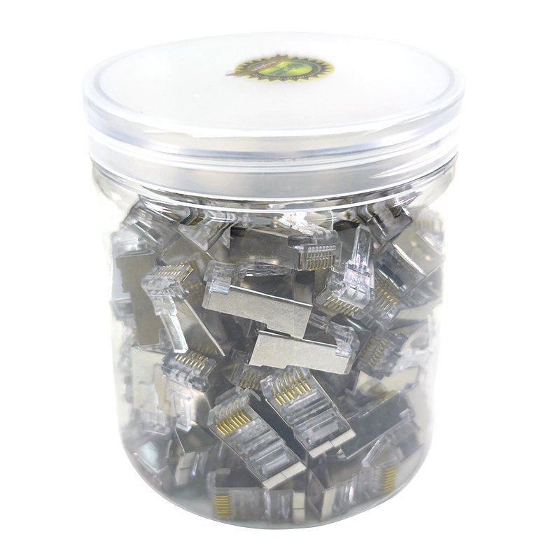 Cat6 RJ45 Ends 100-PACK Cat6 Connector Cat6 / Cat5e RJ45 Connector Ethernet Cable Crimp Connectors UTP Network Plug