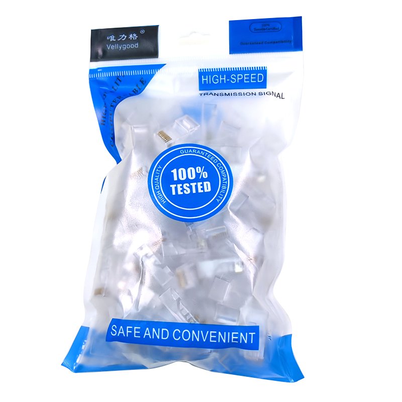 Cat6 RJ45 Ends 100-PACK Cat6 Connector Cat6 / Cat5e RJ45 Connector Ethernet Cable Crimp Connectors UTP Network Plug