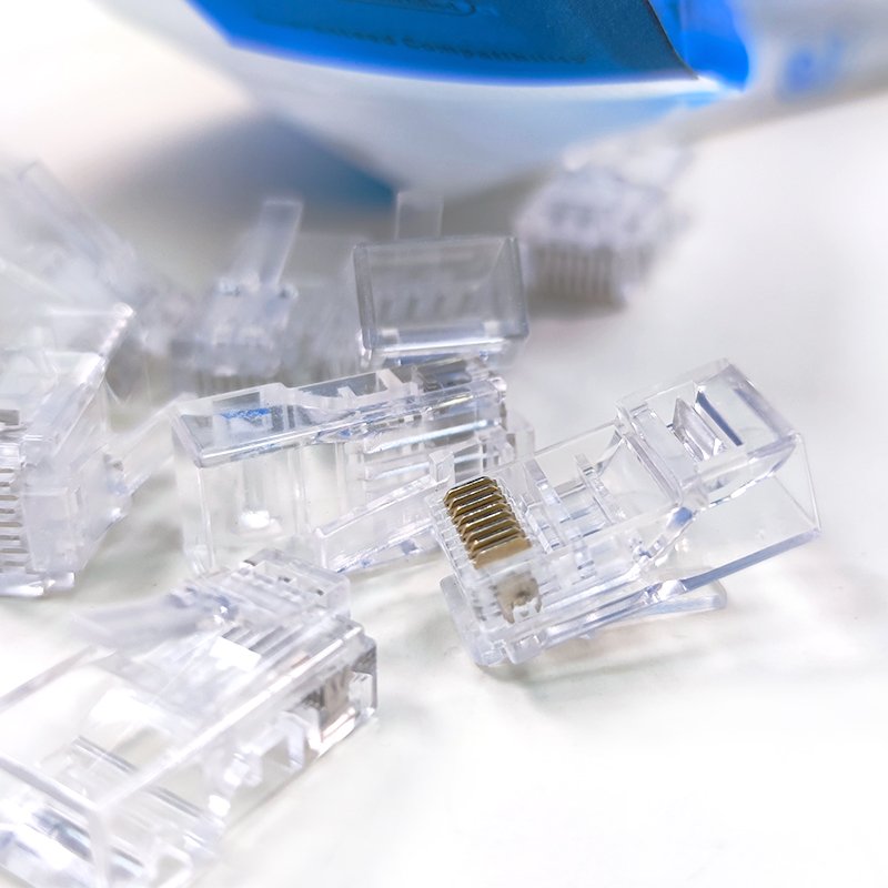 Cat6 RJ45 Ends 100-PACK Cat6 Connector Cat6 / Cat5e RJ45 Connector Ethernet Cable Crimp Connectors UTP Network Plug
