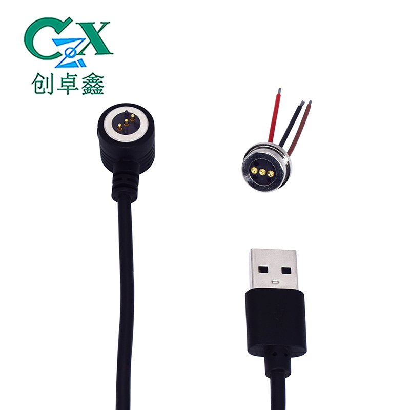 Round 5pin male female magnetic power connector for Wireless charging