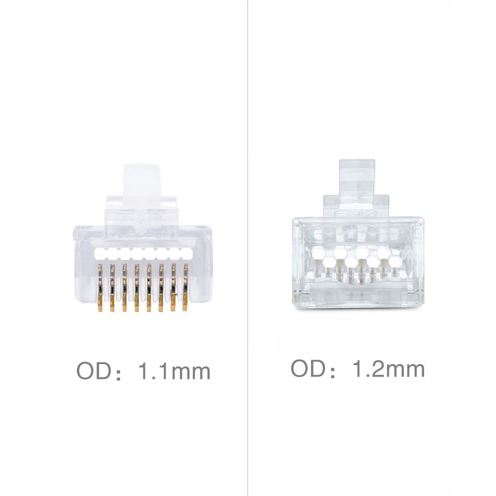 Network cable Ethernet UTP adapter Modular RJ 45 Plug 8P8C Cat 5 Pass Through EZ Cat5e RJ45 Connector