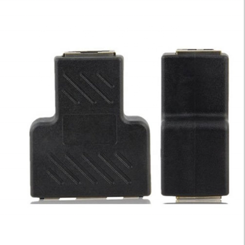network cable three-way head cat6e connector Internet access at the same time one point two adapter 8-core splitter
