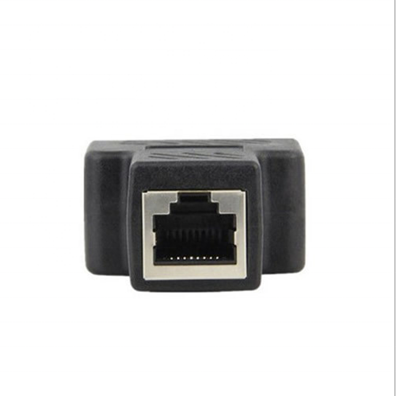 network cable three-way head cat6e connector Internet access at the same time one point two adapter 8-core splitter