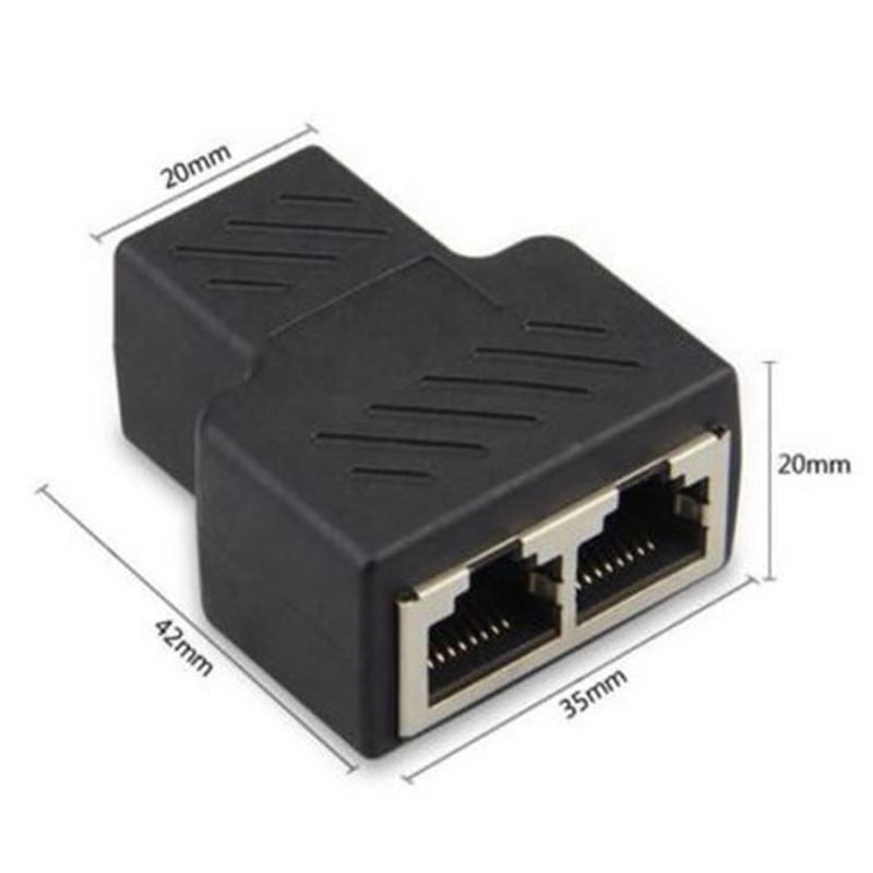 network cable three-way head cat6e connector Internet access at the same time one point two adapter 8-core splitter