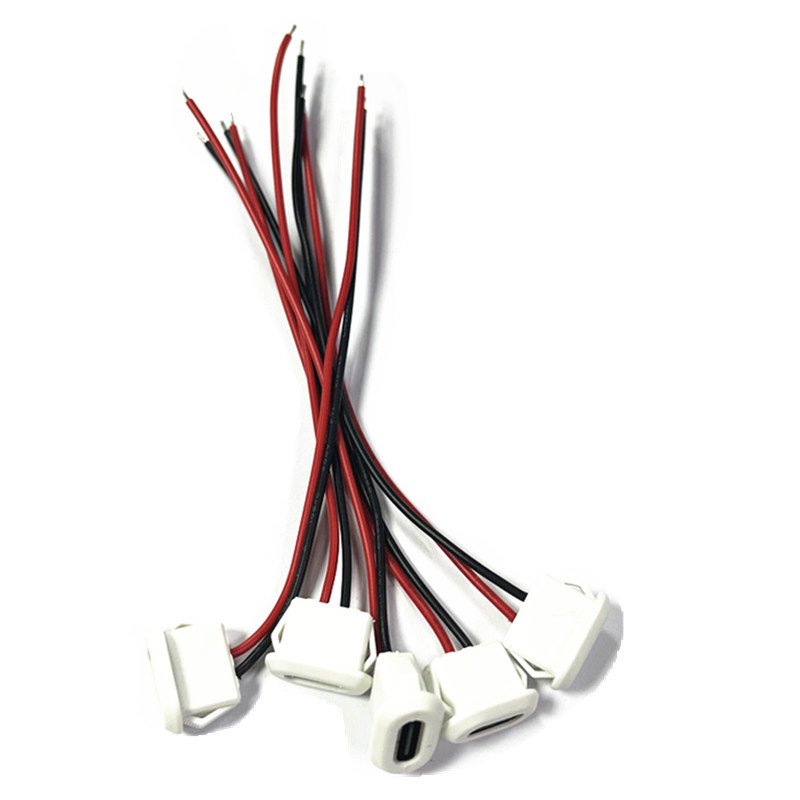 2PIN 4PIN 6PIN USB-C Type Waterproof USB Connector Direct compression Female base Female Socket Charging Interface With Welding
