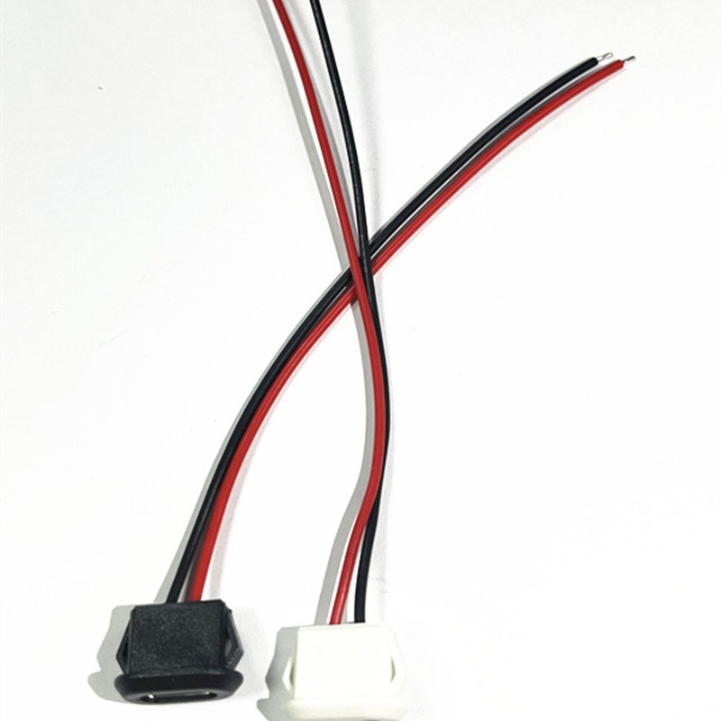 2PIN 4PIN 6PIN USB-C Type Waterproof USB Connector Direct compression Female base Female Socket Charging Interface With Welding