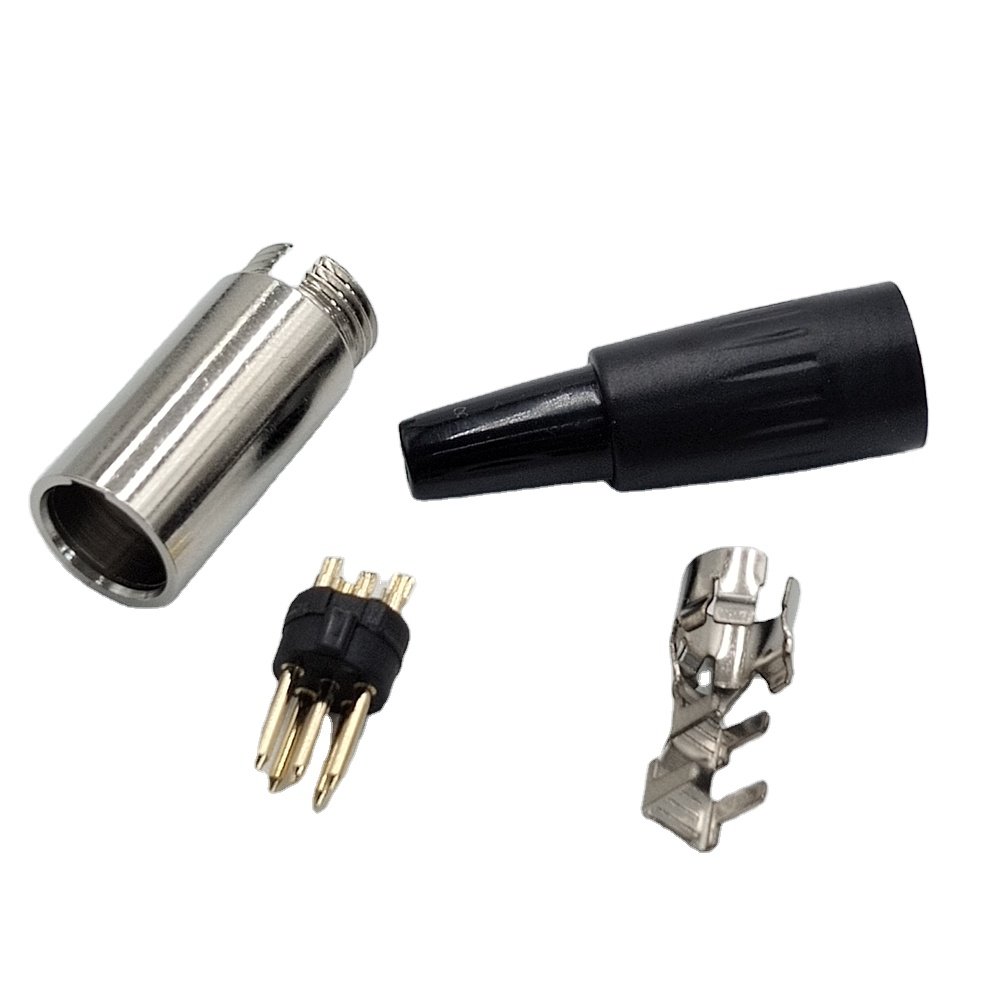 5 Pin Mini XLR Connector 5p 5 Pin Jack Pure Copper Core Male XLR 5-pin Plug Male Speaker Connection Mini XLR 5Pole High Quality