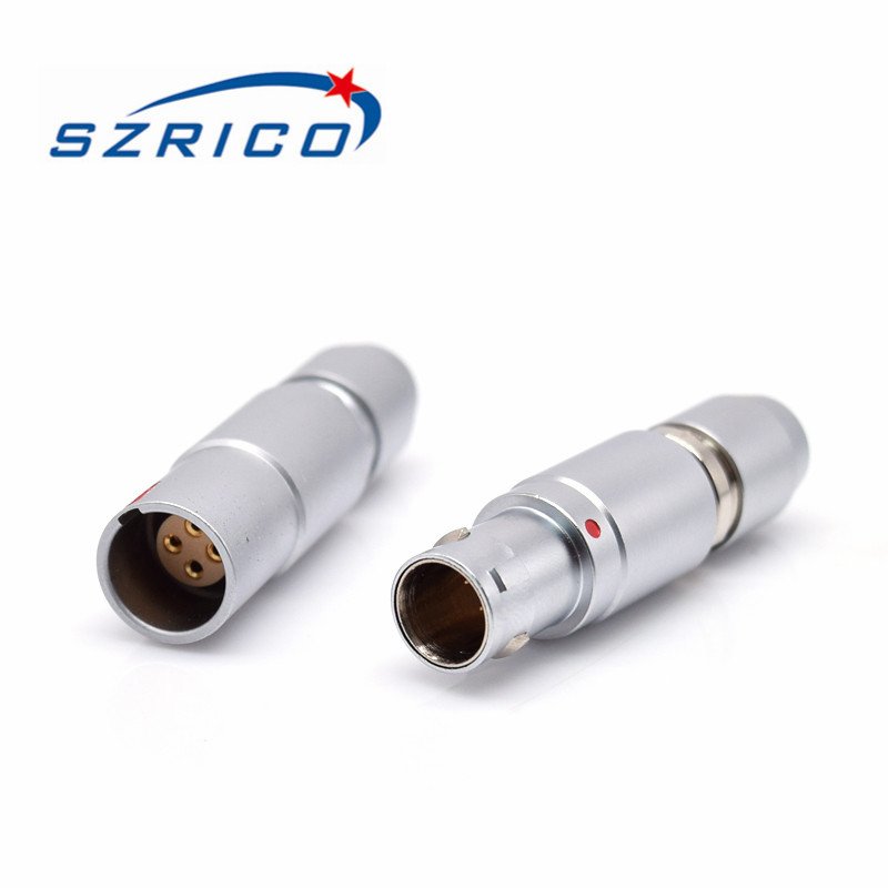 audio video panel mount receptacle metal socket DBP DEU 103 Z056 female 6 pins circular connector