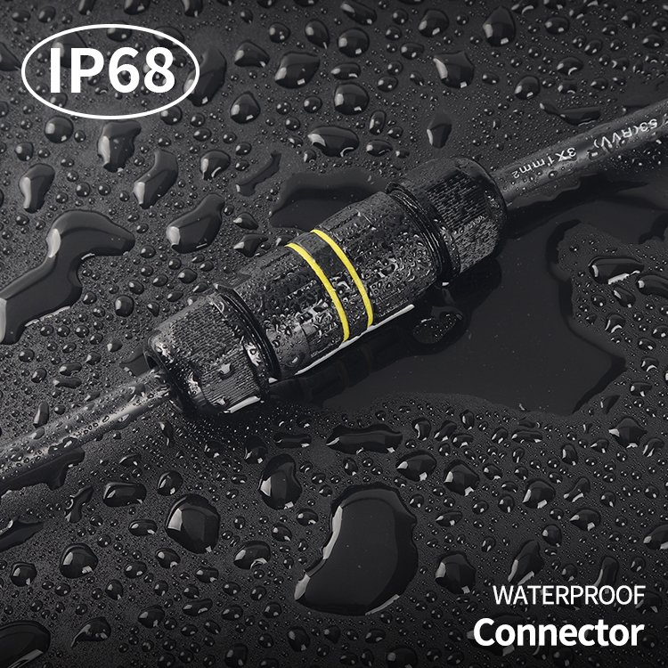 E-Weichat Light wire nylon ul connector 2 pin 3 pin 4p 5p IP68 cable waterproof quick 5 way connector