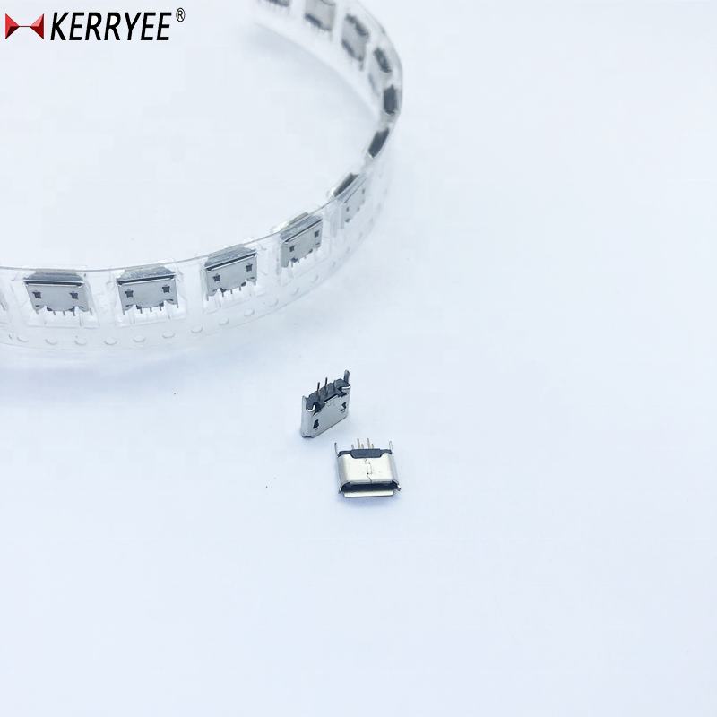 MICRO USB connector female 5P/F solder B type 180 degree H=2.0
