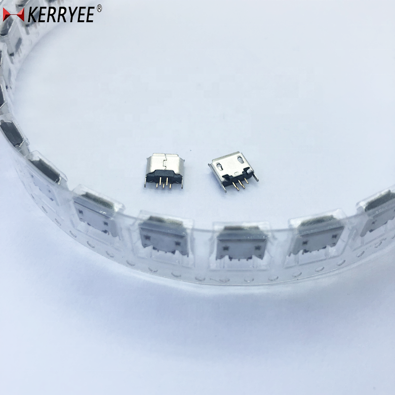 MICRO USB connector female 5P/F solder B type 180 degree H=2.0