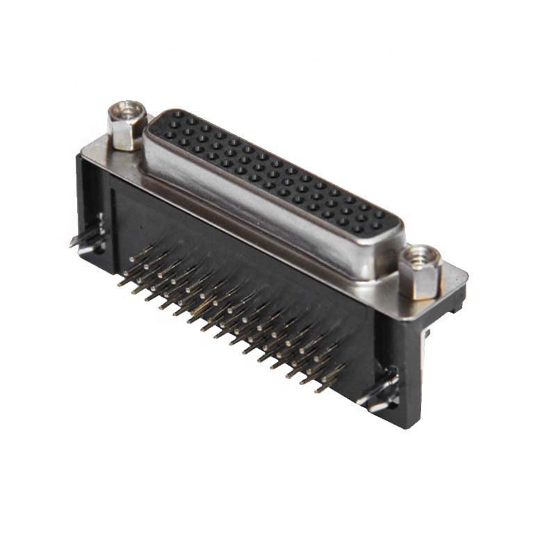 hot sale DB connector double two rows three rows 9/15/25/37 pin D-sub 90 degree right angle type connector