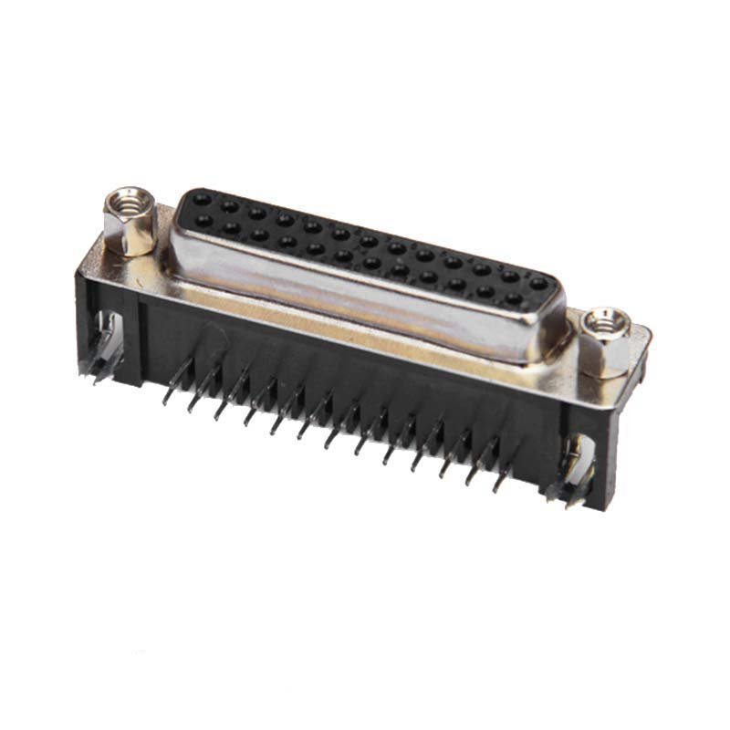 hot sale DB connector double two rows three rows 9/15/25/37 pin D-sub 90 degree right angle type connector