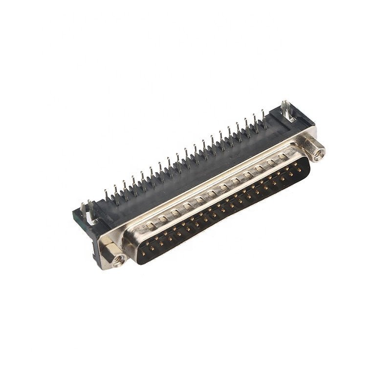 hot sale DB connector double two rows three rows 9/15/25/37 pin D-sub 90 degree right angle type connector