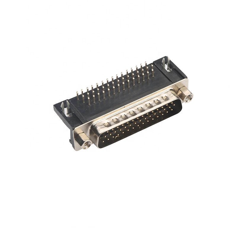 hot sale DB connector double two rows three rows 9/15/25/37 pin D-sub 90 degree right angle type connector