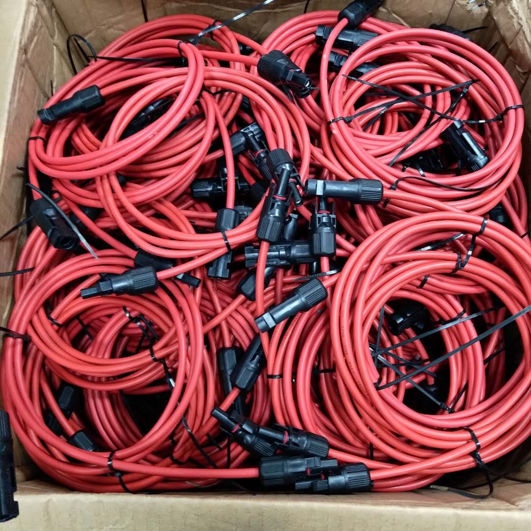 SeanRo Solar Panel Extension Cable 20 Feet 10 AWG Wire Kits 20FT Red + 20FT Black pv solar panel cable