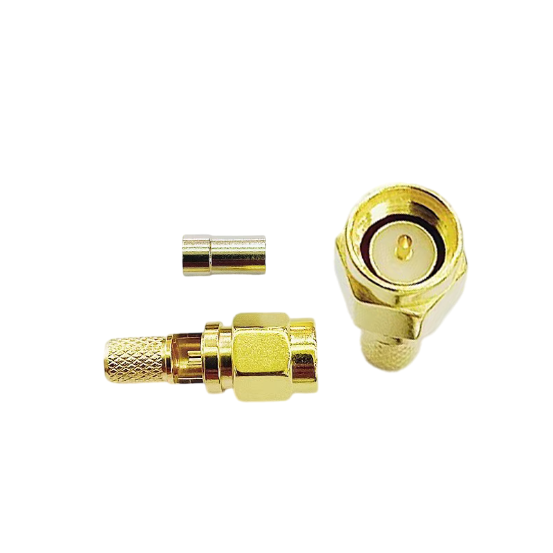 SMA Male Open Window Solder 50 ohm RF Connectors Coaxial Cable Connector For RG58/LMR195/RG400