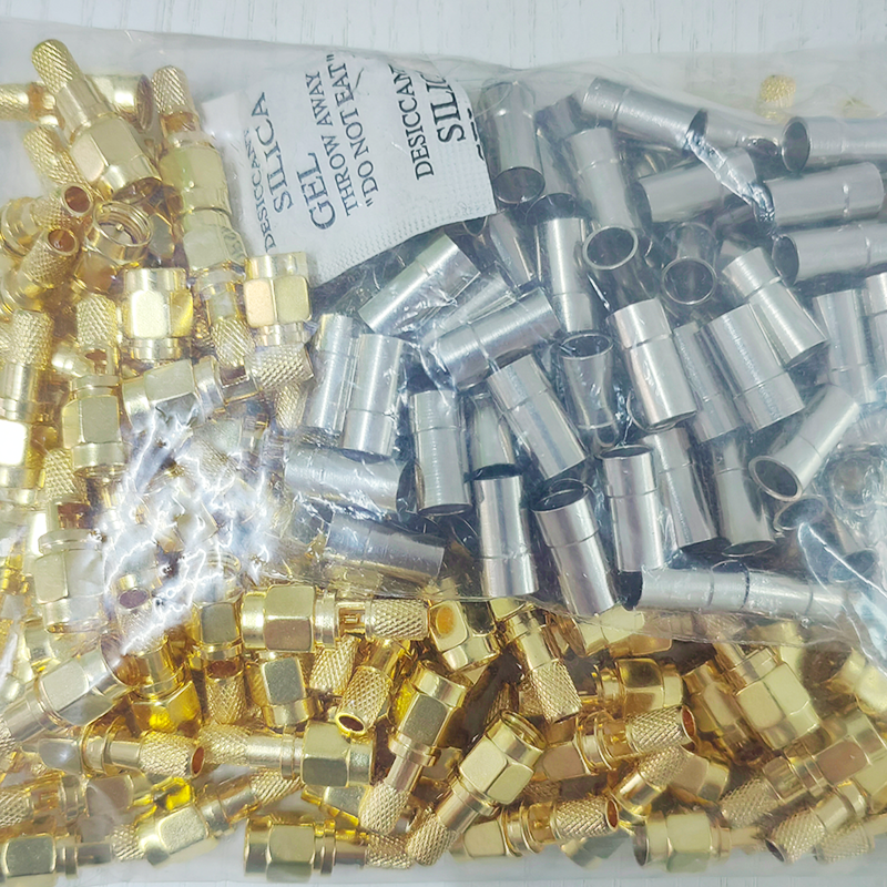 SMA Male Open Window Solder 50 ohm RF Connectors Coaxial Cable Connector For RG58/LMR195/RG400
