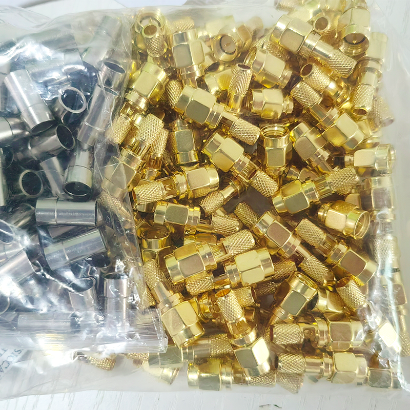 SMA Male Open Window Solder 50 ohm RF Connectors Coaxial Cable Connector For RG58/LMR195/RG400