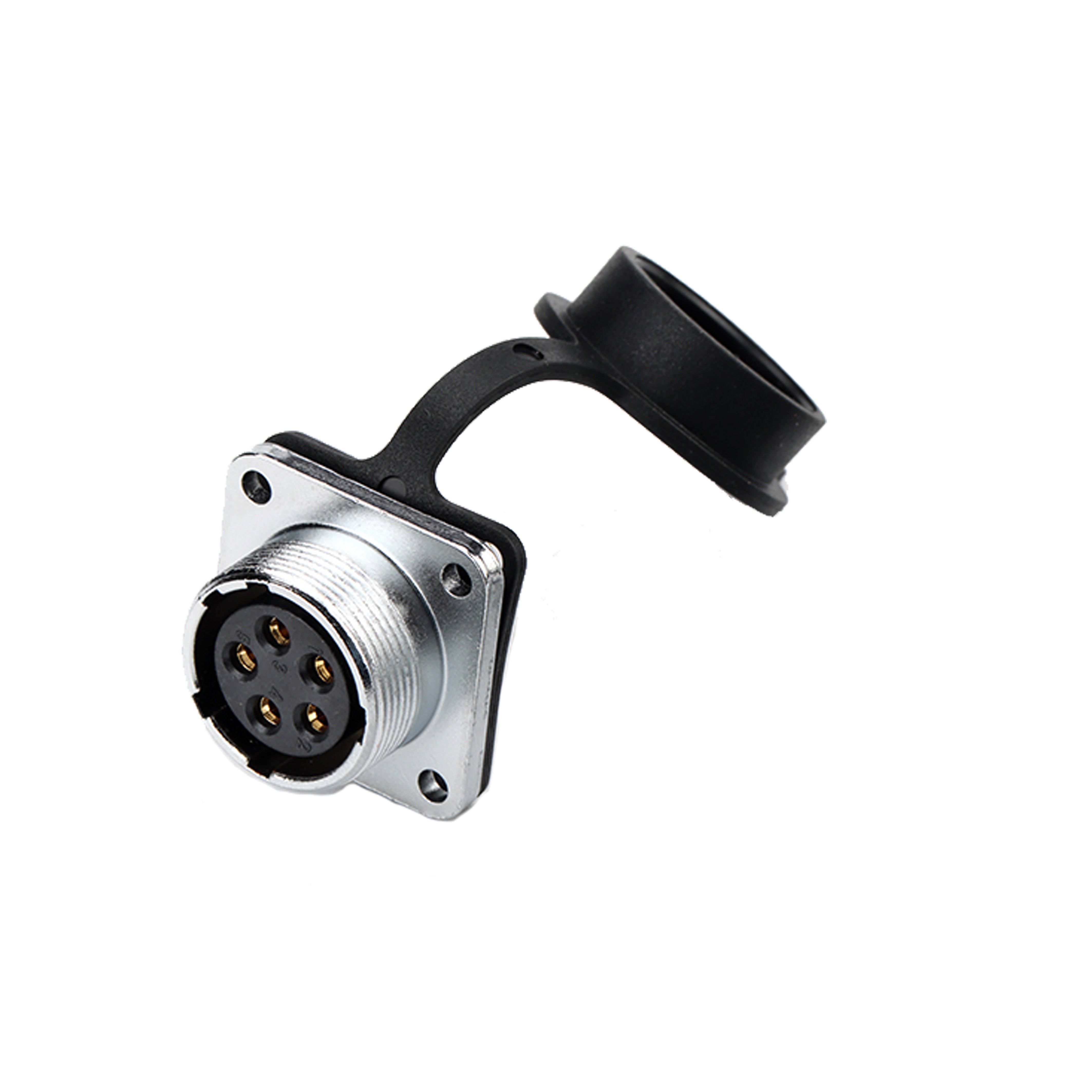 WS20 5pin Aviation electrical plug 7-pin straight thread metal plug Cable connector sleeve cable plug