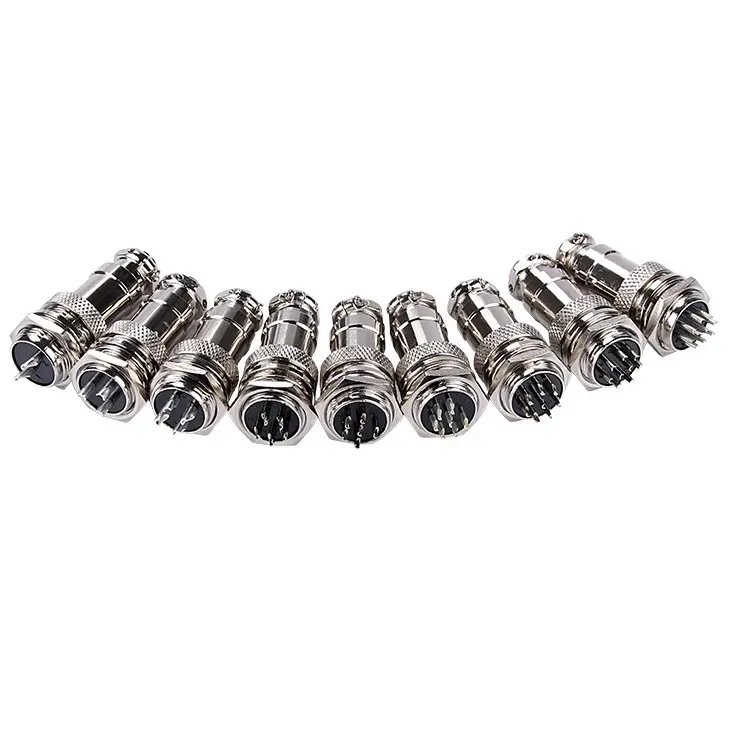 High Quality GX16 M16 Circular Connector 2 3 4 5 6 7 8 Pin Metal Connector