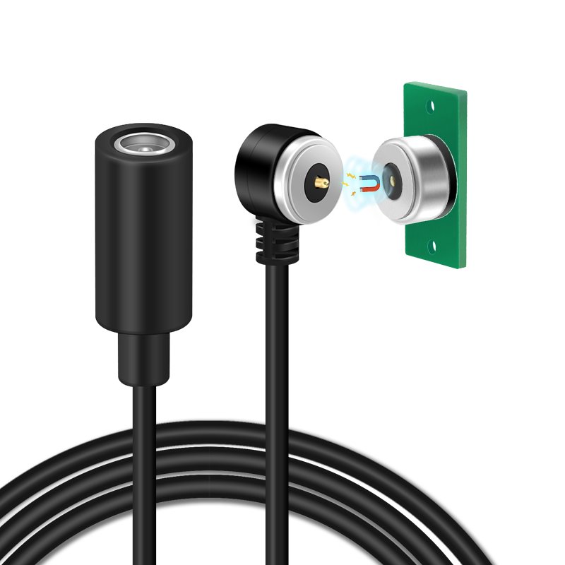 Right Angle 90 Degrees 5V 2A Male Female DC Interface Magnetic Charging Cable Connector With PCB