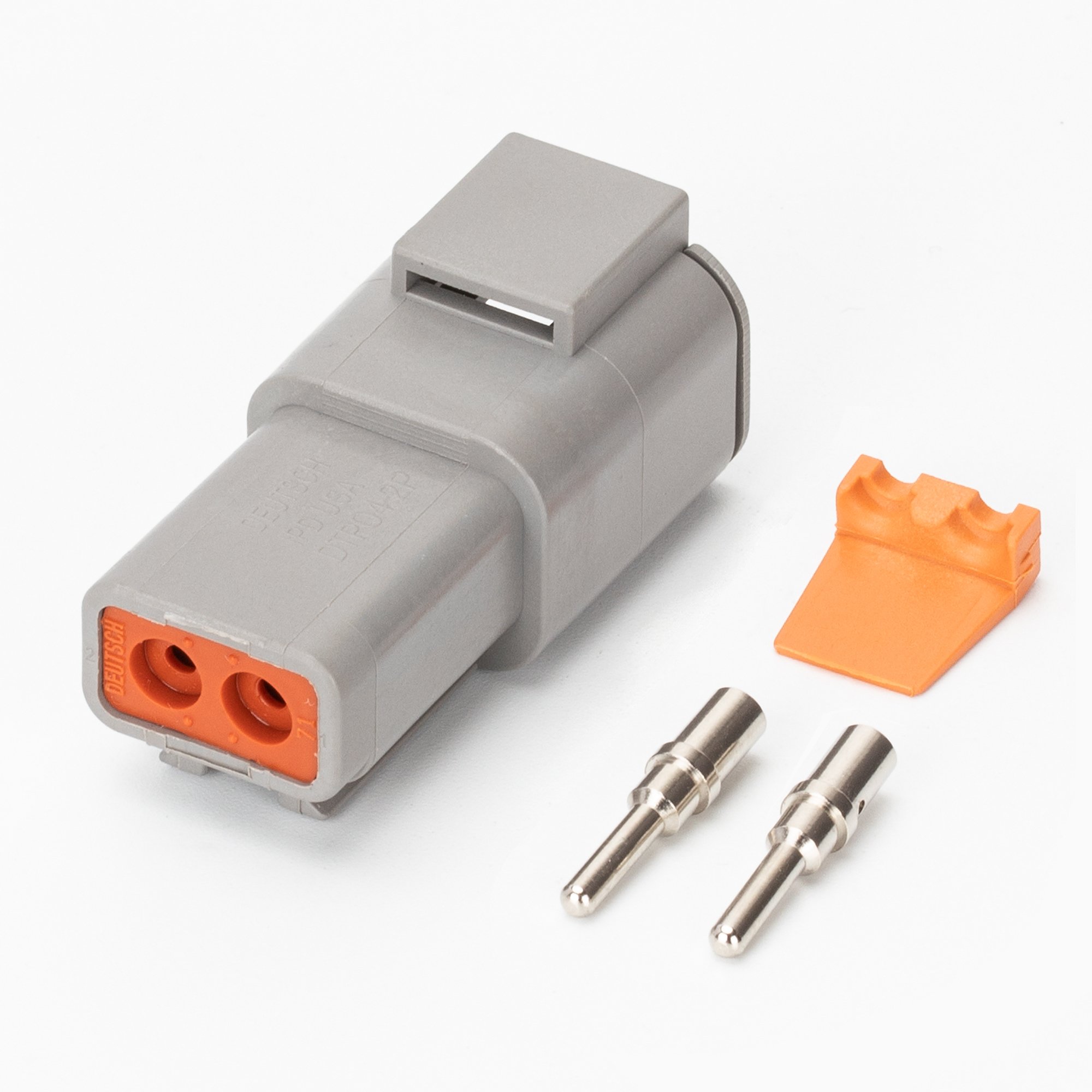 Deutsch DTP Connector Kit DTP04-2P 2 Pins Connector With Size 12 Stamped Solid Contacts 14-12AWG For Truck Agriculture Marine
