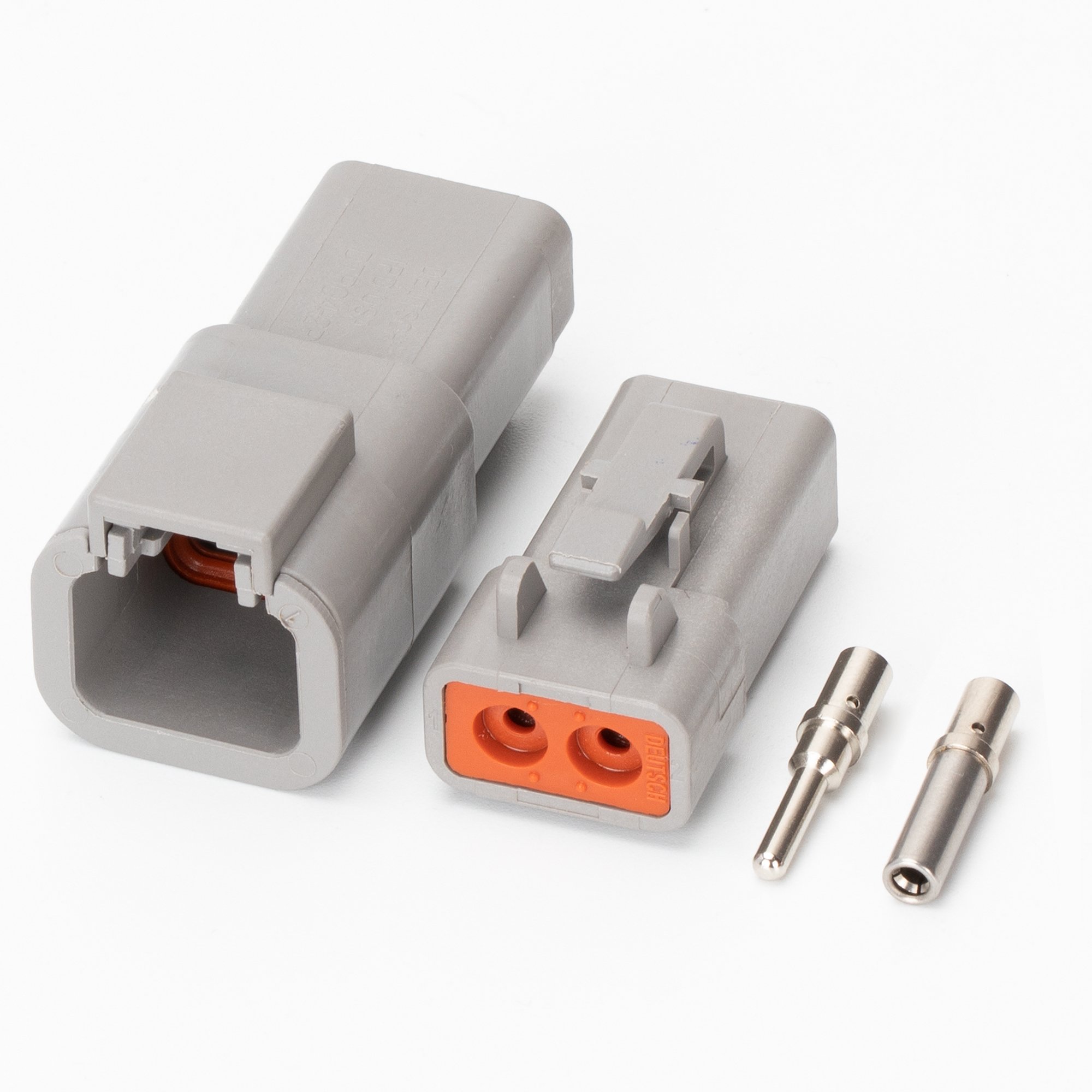 Deutsch DTP Connector Kit DTP04-2P 2 Pins Connector With Size 12 Stamped Solid Contacts 14-12AWG For Truck Agriculture Marine