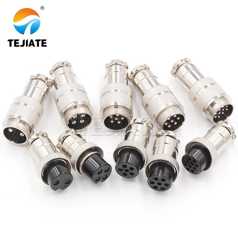GX20 20MM tv plug circular connector 6 pin male female metal connector cable aviation socket 6 pin aviation circular connector