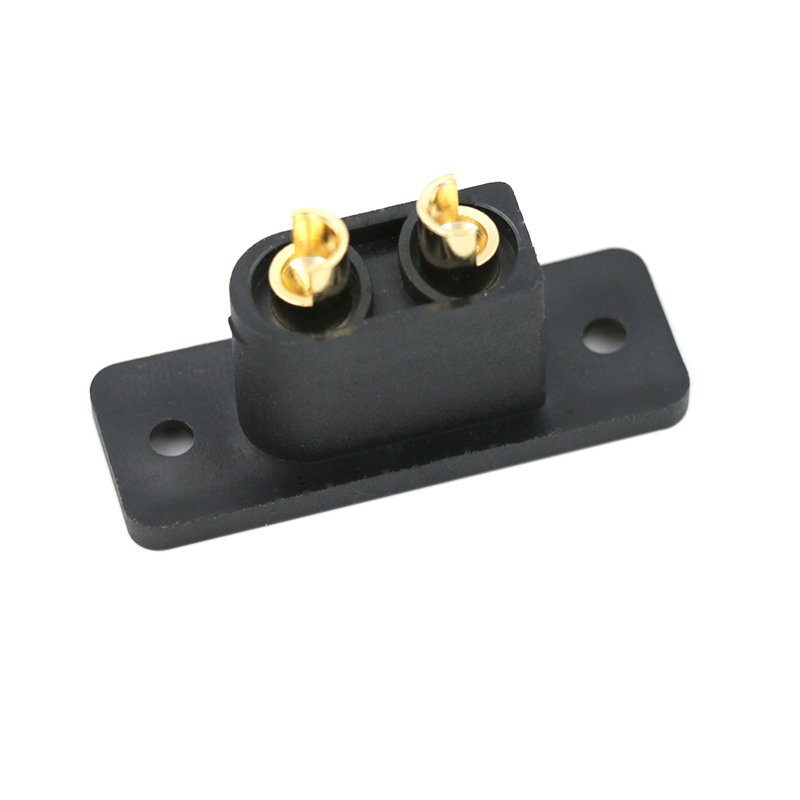 Amass XT90E-M plugs with holes for securing high current gold plated model aircraft connectors