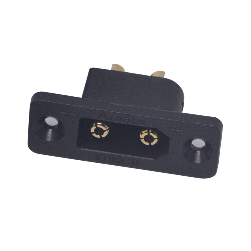 Amass XT90E-M plugs with holes for securing high current gold plated model aircraft connectors