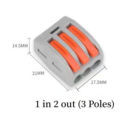 Wholesale PCT-213 Quick Wire Connectors Reusable Splice Wiring Terminals 1 In 2 Out Push-in Wire Connectors