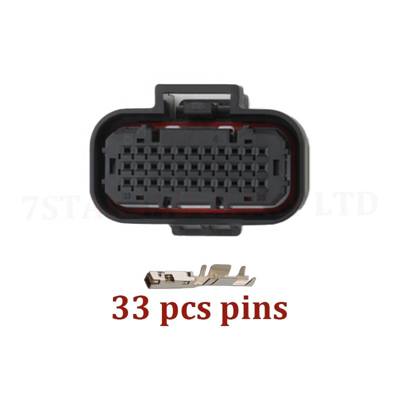 auto 33 pin ECU plug connector 1554461-1/1554458-2 with terminals DJ7332Y-1-11/21