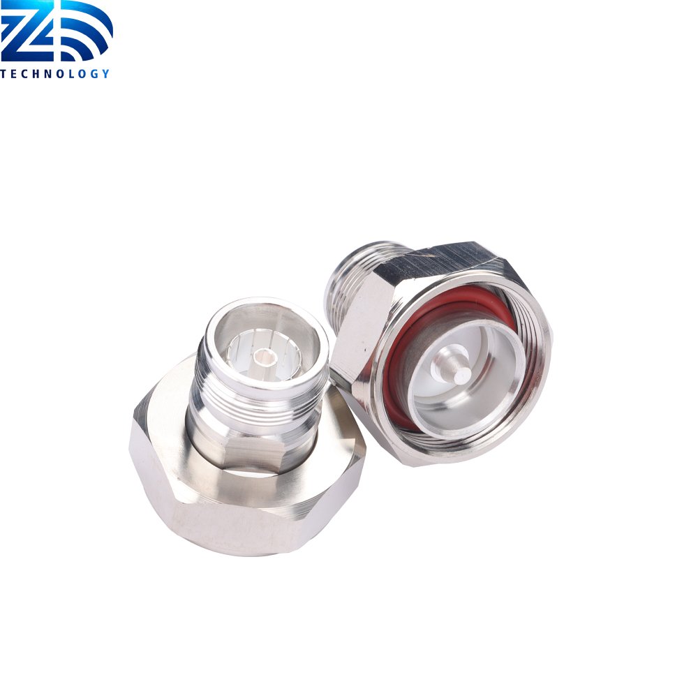 4.3 10 Female Rf Coaxial F Mini Din Crimp 7 16 Din Male Straight Clamp Type Connector
