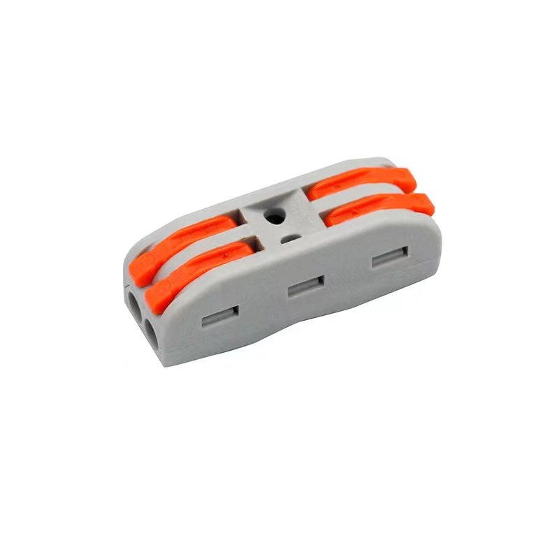 Compact Lever Nut Wire Conductor Quick Terminal Block 222 spl-2 2 Circuit Inline Splice Connector push wire connector