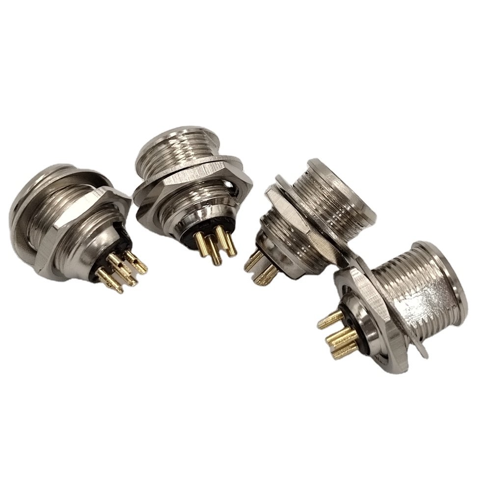 Mini Tiny XLR Male Socket 4 Pin Panel Mount Connector Male Mini XLR 4pin Socket With Nut Mini Tiny XLR Socket 4 Pin Panel Mount